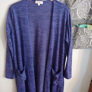Purple Lularoe Sarah long cardigan